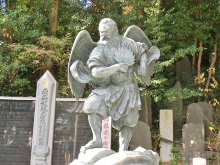 Tengu (Japanese goblin) statue in Mt. Takao, Western Tokyo, Japan.